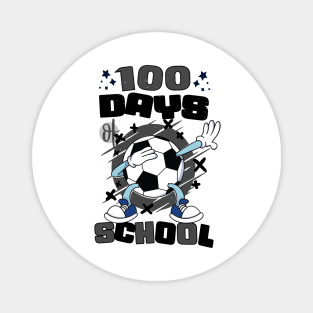 100 days of school featuring a dabbing Football #4 Magnet